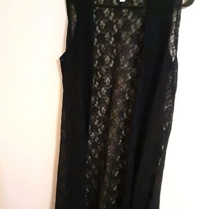Lularoe Joylong Sleeveless Lace Pullover
